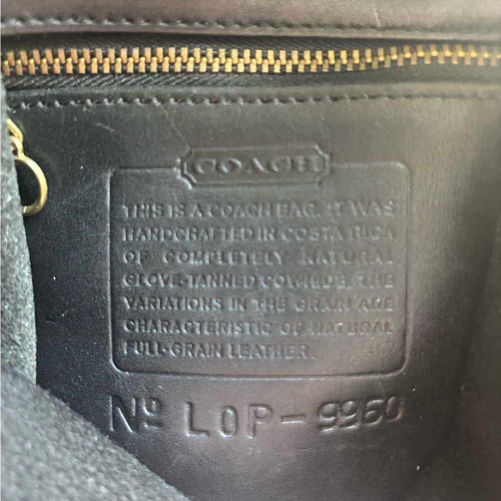 Coach Vintage 90’s Black Leather Mini Backpack with Gold hardware - Picture 10 of 16